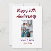 Happy 10th anniversary photo wedding couple name d