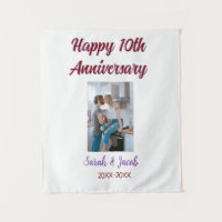 Happy 10th anniversary photo wedding couple name d