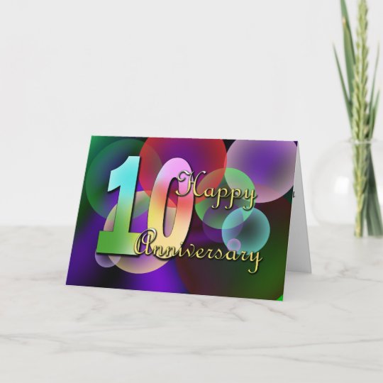  10th  Wedding  Anniversary  Cards  Zazzle co uk 