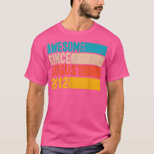 Happy 10th Birthday 10 Year Old Awesome Since Augu T-Shirt