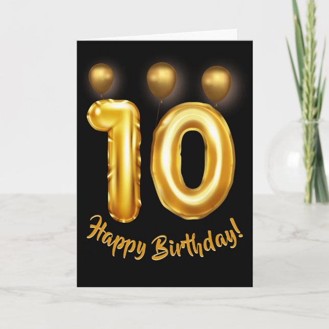 Happy 10th Birthday Card (Front)