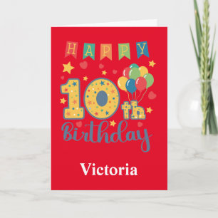 Happy 10th Birthday Card