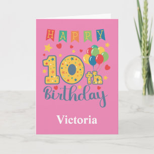Happy 10th Birthday Card