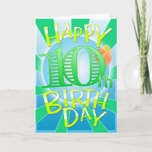 Happy 10th Birthday Card