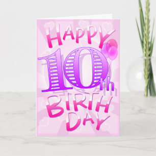 Happy 10th Birthday Card