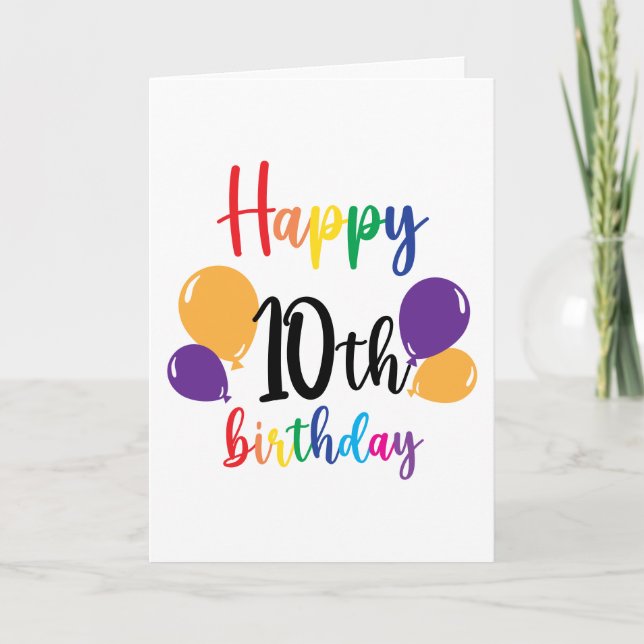 Happy 10th Birthday Card (Front)