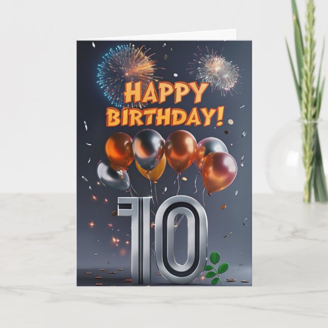 Happy 10th Birthday Card (Front)