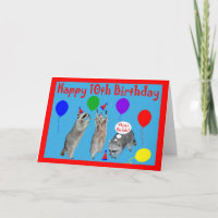 Happy 10th Birthday Greeting Card