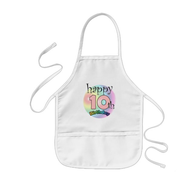 Happy 10th Birthday (king) Kids Apron (Front)