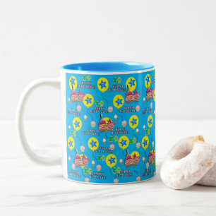 Happy 10th Birthday Mug  Balloons #10 Blue