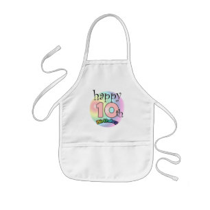 Happy 10th Birthday (pink) Kids Apron