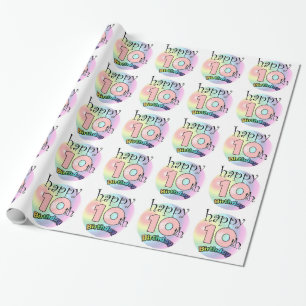 Happy 10th Birthday (pink) Wrapping Paper