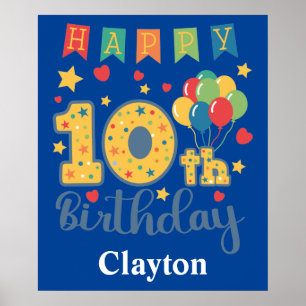 Happy 10th Birthday Poster