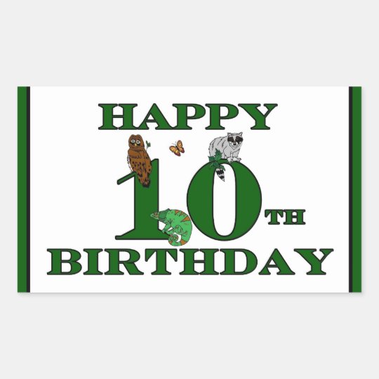 Happy 10th Birthday Sticker