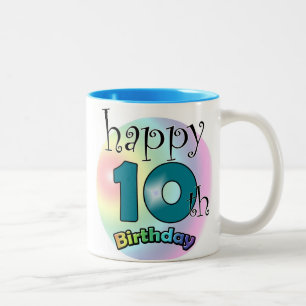 Happy 10th Birthday Two-Tone Coffee Mug
