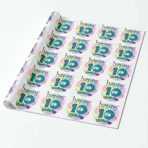 Happy 10th Birthday Wrapping Paper