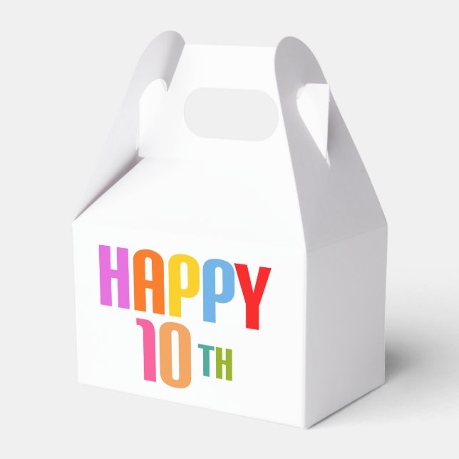 Happy 10th favour box (Front Side)