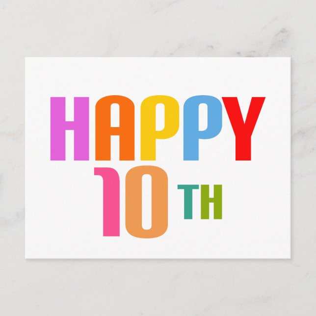 Happy 10th postcard (Front)