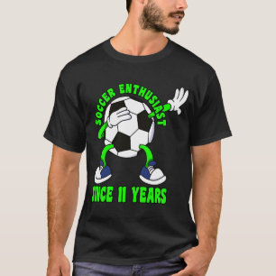 Happy 11 Birthday 11 Year Old Dabbing Soccer 11th T-Shirt