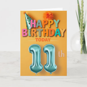 Happy 11th Birthday Card