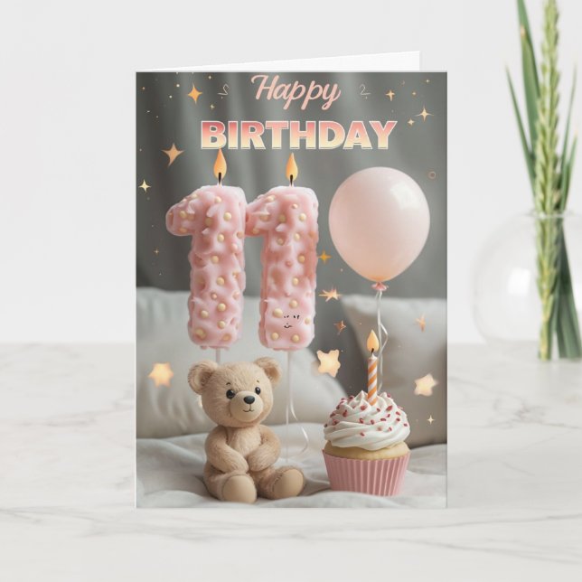 Happy 11th Birthday Card (Front)