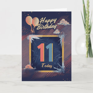 Happy 11th Birthday Card