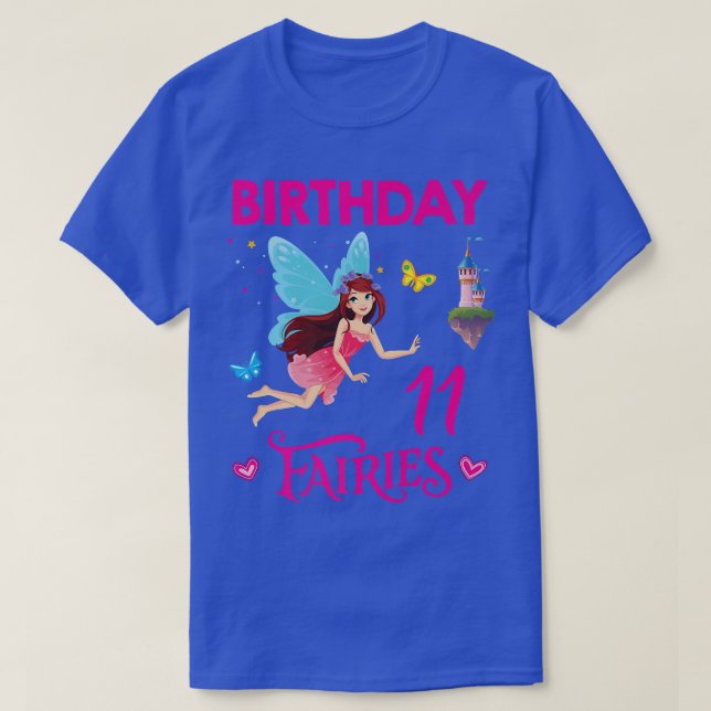 Happy 11th Birthday Girl Birthday Party 11 years o T-Shirt (Design Front)