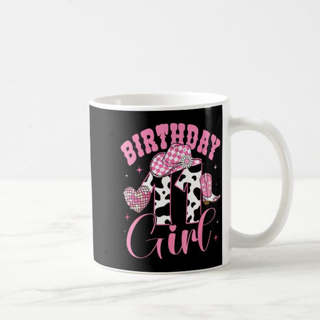 Happy 11th Birthday Girl Outfit Rodeo Western Cowg Coffee Mug (Right)