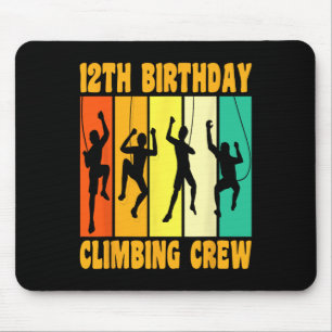 Happy 12 Birthday 12 Year Old Climber Climbing 12t Mouse Mat