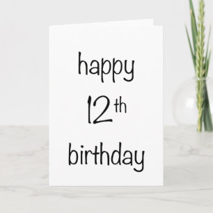 happy 12th birthday card