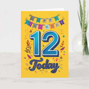 Happy 12th Birthday Card