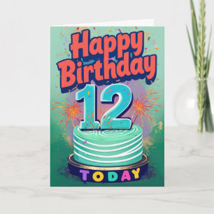 Happy 12th Birthday Card