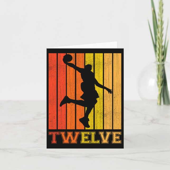 Happy 12th Birthday Decorations For Boys Bysketbyl Card (Front)