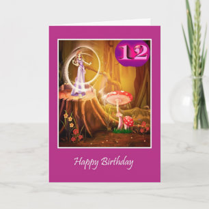 Happy 12th Birthday for girl with fairy twelfth Card