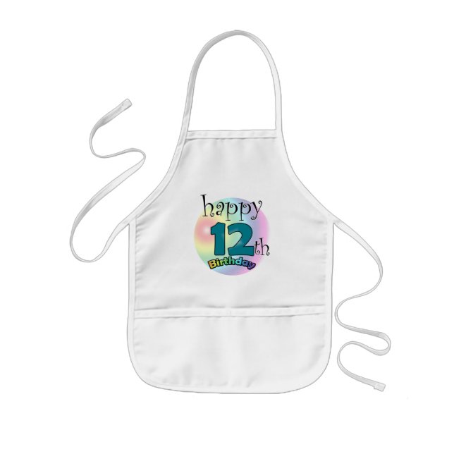 Happy 12th Birthday Kids Apron (Front)
