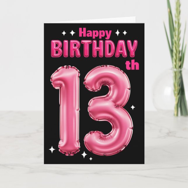 Happy 13th Birthday Card (Front)