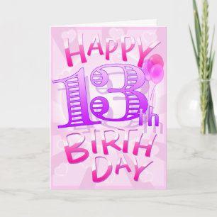 Happy 13th Birthday Card
