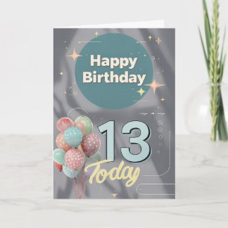 Happy 13th Birthday Card