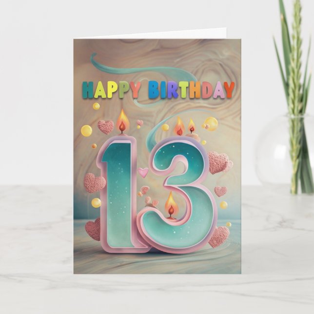 Happy 13th Birthday Card (Front)