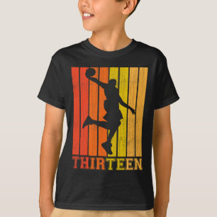 Happy 13th Birthday Decorations For Boys Basketbal T-Shirt