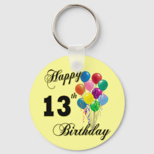 Happy 13th Birthday Gifts and Birthday Apparel Key Ring