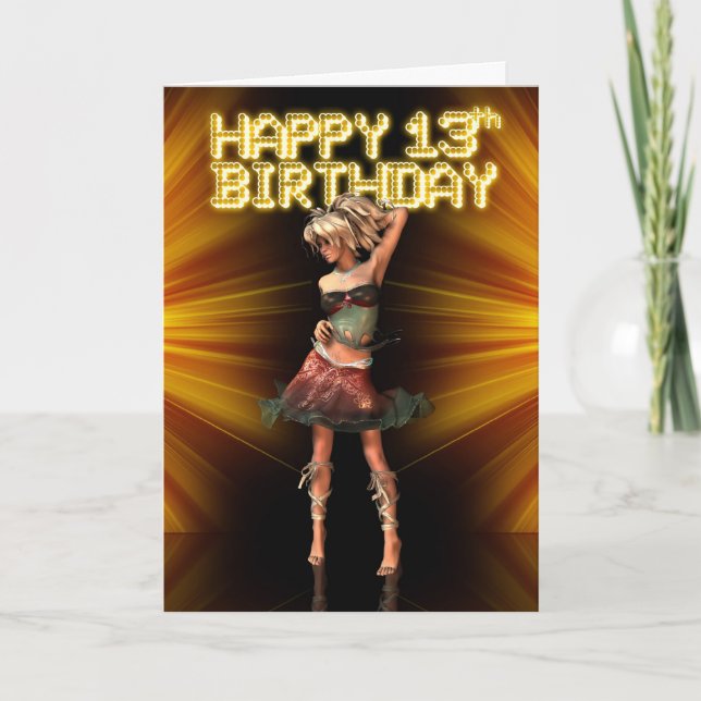 Happy 13th Birthday Teenager Card (Front)