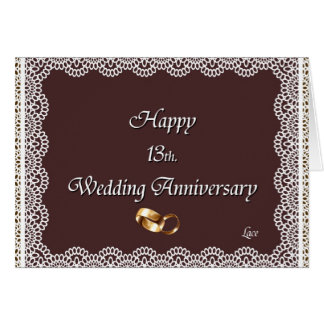  13th  Wedding  Anniversary  Cards Invitations Zazzle co uk 