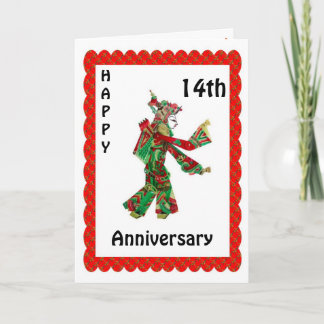 Happy 14th Anniversary Card