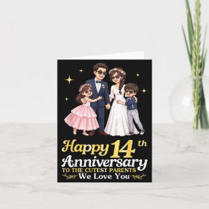 Happy 14th Anniversary Cutest Parents Love Card