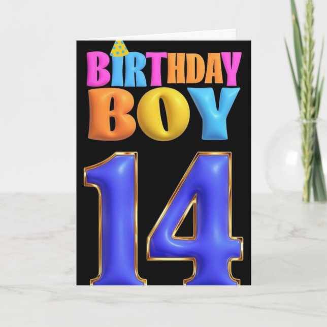 Happy 14th Birthday Card (Front)