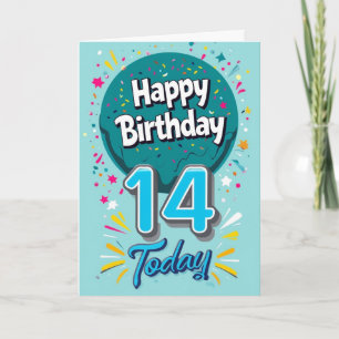 Happy 14th Birthday Card