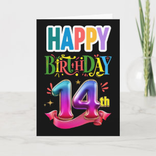 Happy 14th Birthday Card