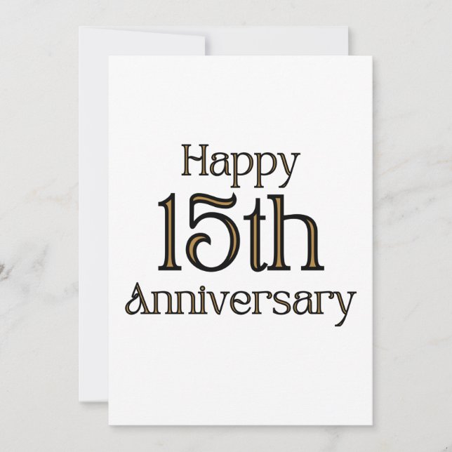 Happy 15th Anniversary Invitation (Front)