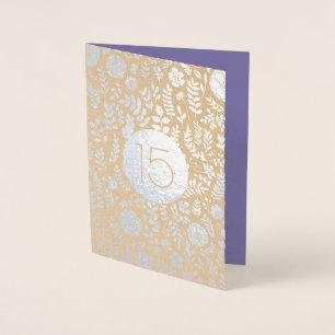 Happy 15th Anniversary Luxury Foil Card